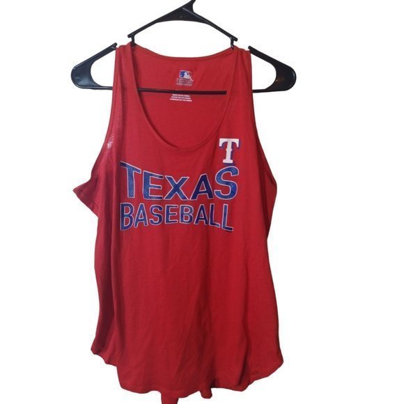 Women's MLB genuine Merchandise Texas Baseball Red Tank Top Size 2XL - Picture 2 of 16